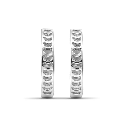 Venturant Lab Grown Diamond (F/VS+) 1.00 carat Round cut Sterling Silver Hoop Earrings - Sterling Silver | Gold over Silver