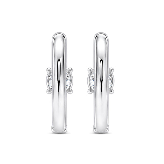 Venturant Lab-Grown Diamond Earrings for Women | Sterling Silver | Round Cut | Prong, Post Back | F Color, VS+ Clarity | 2.00 Total Carat Weight | Anniversary, Wedding, Birthday Gift