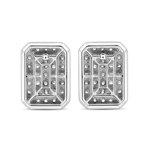 Venturant Lab-Grown Diamond Earrings for Women | Sterling Silver | Round Cut | Prong, Push Back | F Color, VS+ Clarity | 1.00 Total Carat Weight | Anniversary, Wedding, Birthday Gift