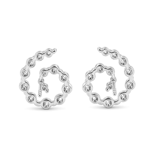 Venturant Lab Grown Diamond (F/VS+) 1.50 carat Round cut Sterling Silver Stud Earrings - Sterling Silver | Gold over Silver