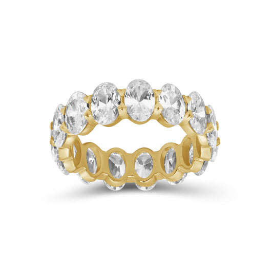 Venturant 5.00 - 7.00 Carat T.W. Oval-cut Lab Grown Diamond (F/VS+) 14K Gold Eternity Band Ring