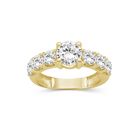 Venturant 3.00 Carat T.W. Round-cut Lab Grown Diamond (F/VS+) 14K Gold Fashion Ring