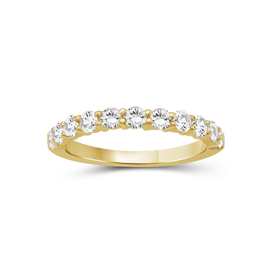 Venturant 1.00 -3.00 Carat T.W. Round-cut Lab Grown Diamond (F/VS+) 14K Gold 11 Stone Band Ring