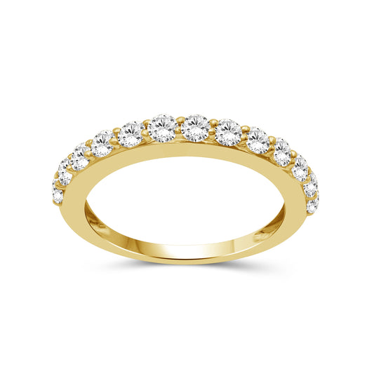 Venturant 0.50 -1.00 Carat T.W. Round-cut Lab Grown Diamond (F/VS+) 14K Gold 13 Stone Band Ring