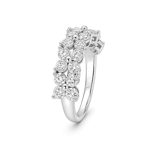 Venturant Lab Grown Diamond (F/VS+) 2.00 carat Round cut Sterling Silver Ring - Sterling Silver | Gold over Silver
