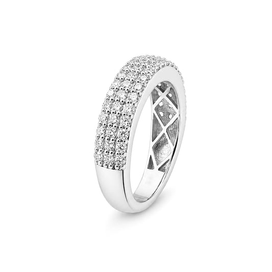 1.00 Carat T.W. Lab Grown Diamond Sterling Silver Ring