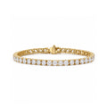 Venturant Lab Grown Diamond (F/VS+) 10.00 carat Round cut Sterling Silver Tennis Bracelet - Sterling Silver | Gold over Silver