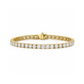 Venturant Lab Grown Diamond (F/VS+) 15.00 carat Round cut Sterling Silver Tennis Bracelet - Sterling Silver | Gold over Silver