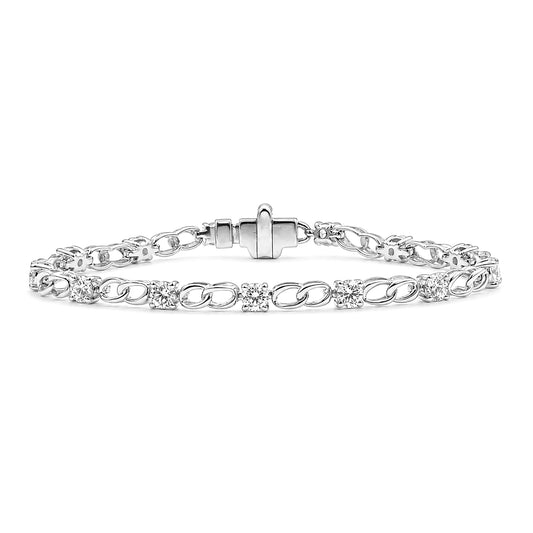 3.00 Carat T.W. Lab Grown Diamond Sterling Silver Bracelet