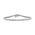 Venturant Lab Grown Diamond (F/VS+) 5.00 carat Round cut Sterling Silver Tennis Bracelet - Sterling Silver | Gold over Silver