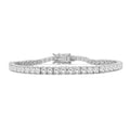 Venturant Lab Grown Diamond (F/VS+) 7.00 carat Round cut Sterling Silver Tennis Bracelet - Sterling Silver | Gold over Silver