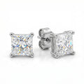 Venturant 3.00-6.00 Carat T.W. Princess-cut Lab Grown Diamond (F/VS+) 14K Gold Stud Earrings with Double Notch Post & Pushback