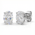 Venturant 1.00 - 3.00 Carat T.W. Oval-cut Lab Grown Diamond (F/VS+) Stud Earrings with Double Notch Post & Pushback