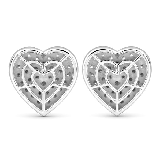 Venturant Lab-Grown Diamond Earrings for Women | Sterling Silver | Round Cut | Prong, Push Back | F Color, VS+ Clarity | 2.00 Total Carat Weight | Anniversary, Wedding, Birthday Gift