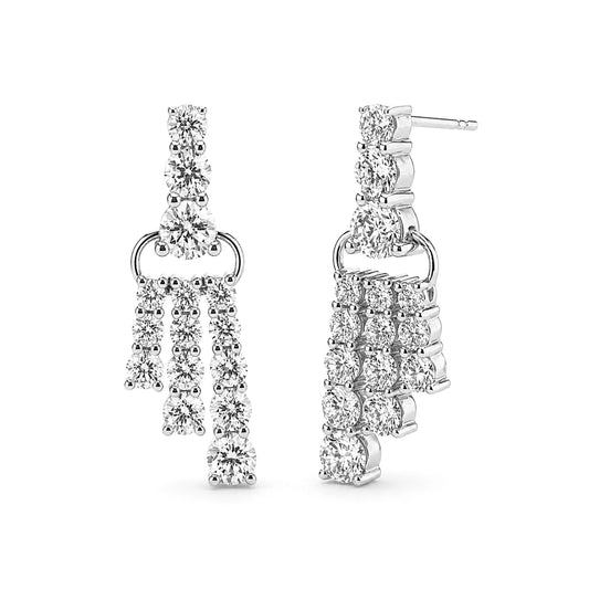 Venturant Lab-Grown Diamond Earrings for Women | Sterling Silver | Round Cut | Prong, Push Back | F Color, VS+ Clarity | 2.00 Total Carat Weight | Anniversary, Wedding, Birthday Gift