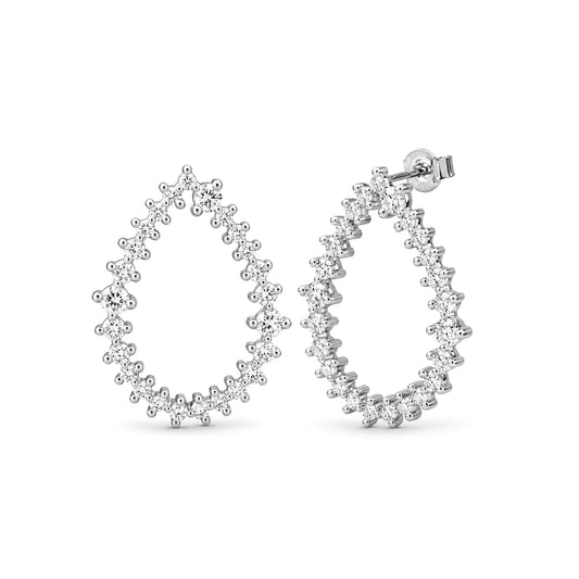 Venturant Lab-Grown Diamond Earrings for Women | Sterling Silver | Round Cut | Prong, Push Back | F Color, VS+ Clarity | 2.00 Total Carat Weight | Anniversary, Wedding, Birthday Gift