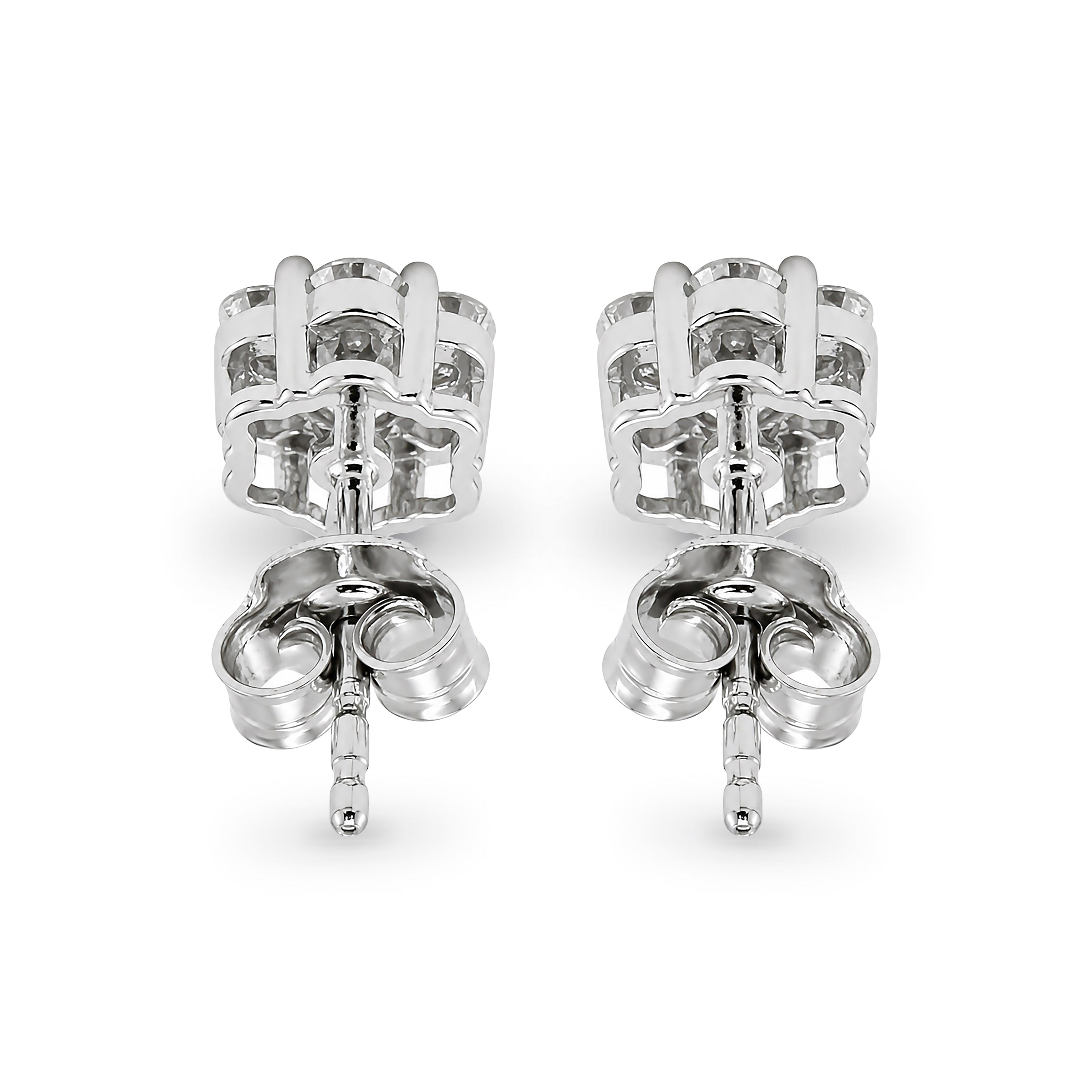 Venturant Lab Grown Diamond (F/VS+) 1.00 carat Round cut Sterling Silver Stud Earrings - Sterling Silver | Gold over Silver