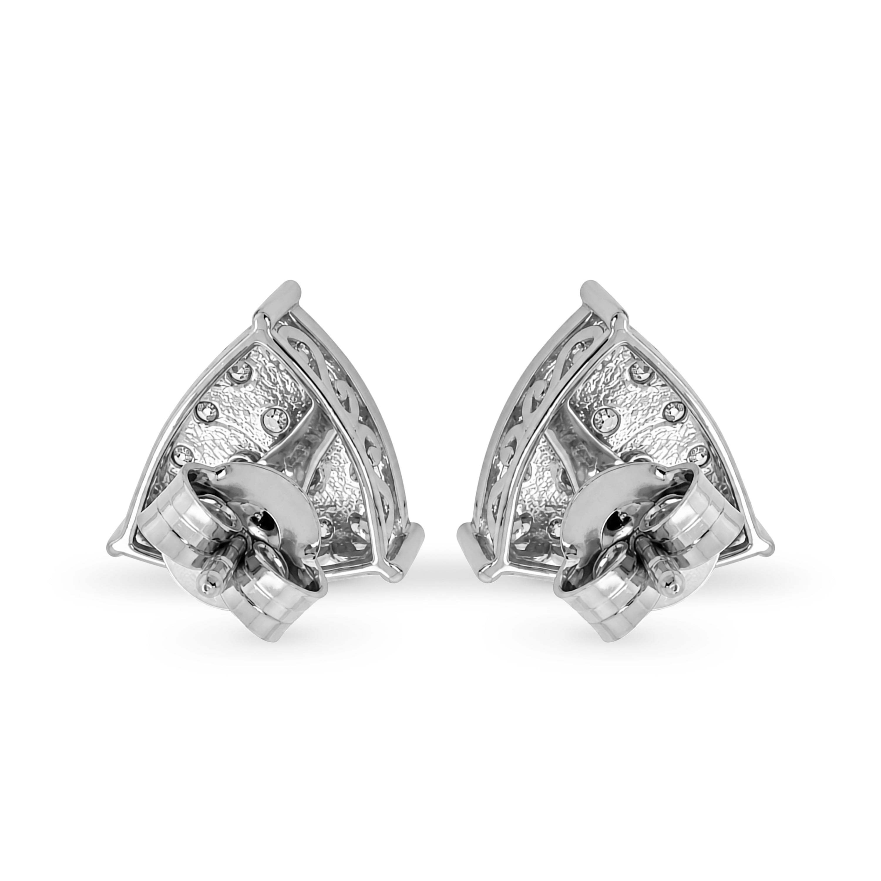 Venturant Lab Grown Diamond (F/VS+) 1.00 carat Round cut Sterling Silver Stud Earrings - Sterling Silver | Gold over Silver