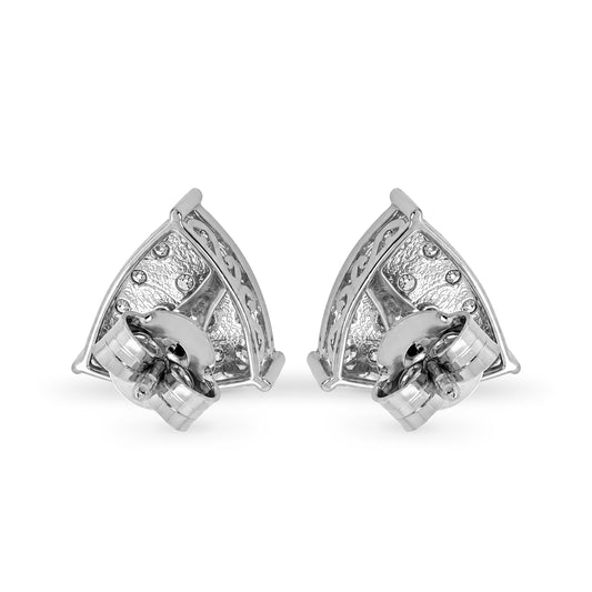 Venturant Lab Grown Diamond (F/VS+) 1.00 carat Round cut Sterling Silver Stud Earrings - Sterling Silver | Gold over Silver