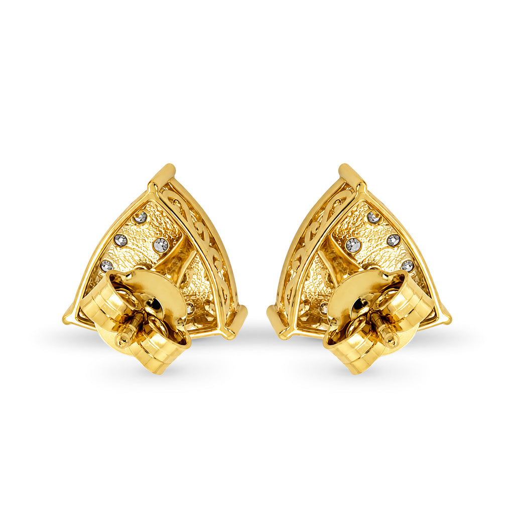 Venturant Lab Grown Diamond (F/VS+) 1.00 carat Round cut Sterling Silver Stud Earrings - Sterling Silver | Gold over Silver