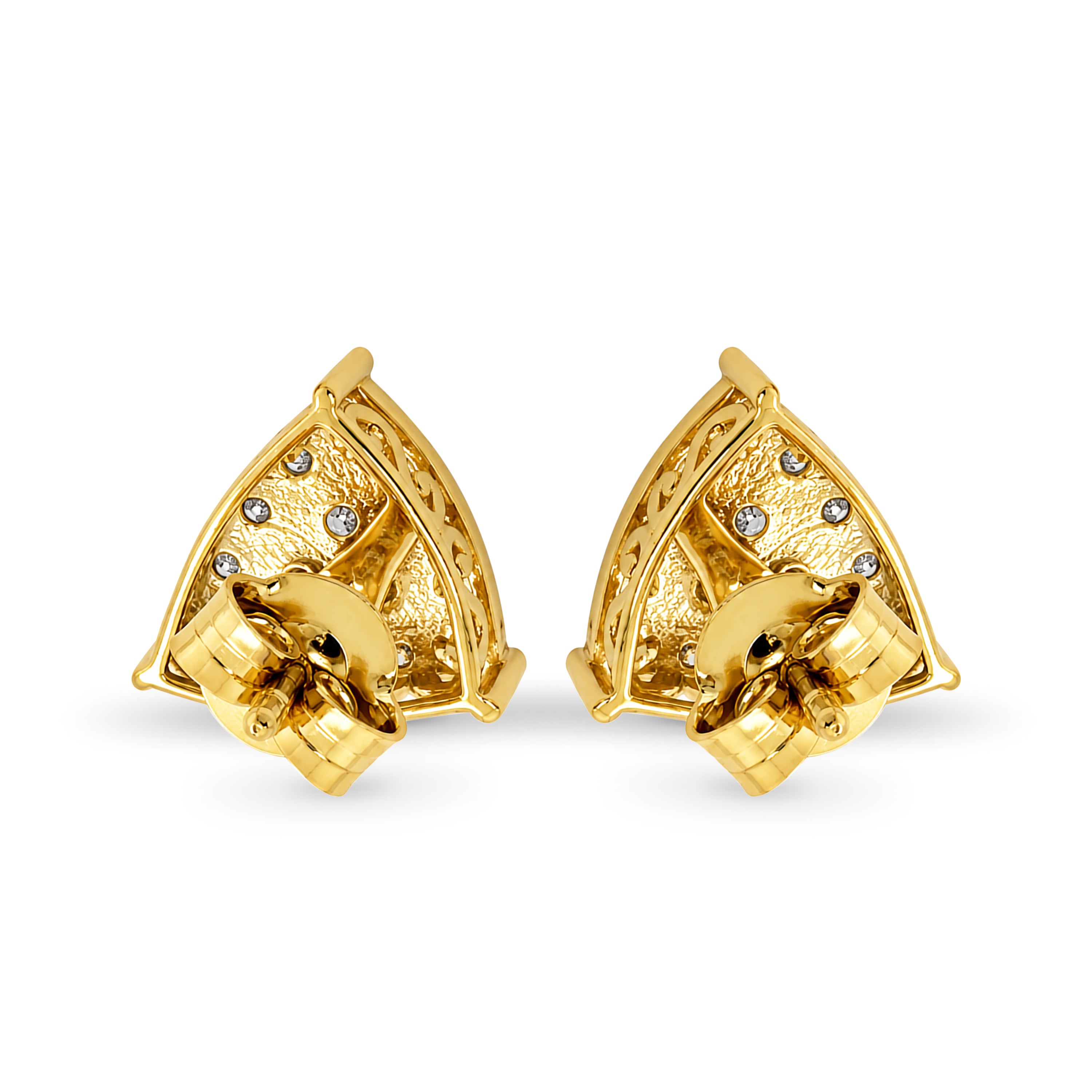 Venturant Lab Grown Diamond (F/VS+) 1.00 carat Round cut Sterling Silver Stud Earrings - Sterling Silver | Gold over Silver