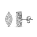 Venturant Lab Grown Diamond (F/VS+) 1.00 carat Round cut Sterling Silver Stud Earrings - Sterling Silver | Gold over Silver