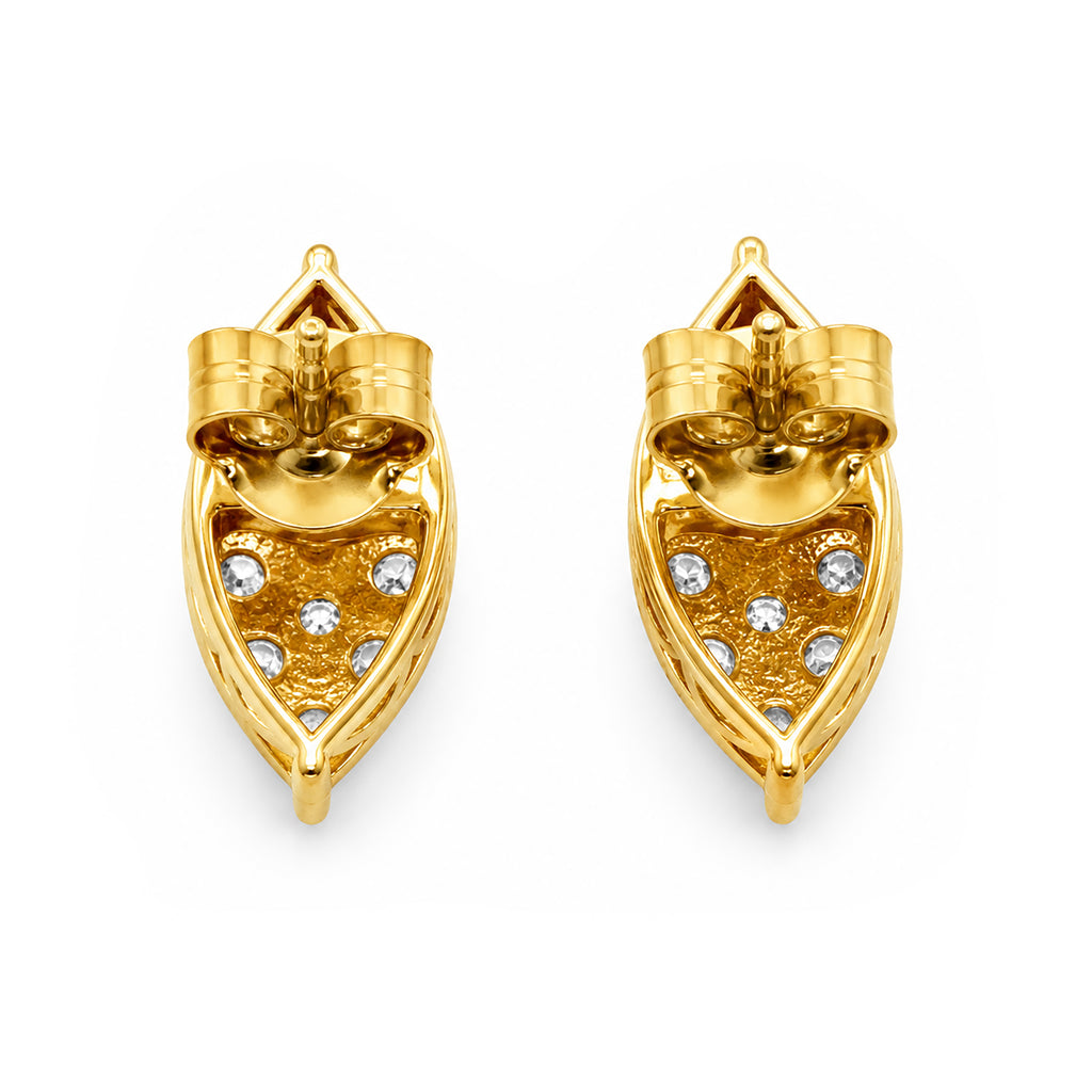 Venturant Lab Grown Diamond (F/VS+) 1.00 carat Round cut Sterling Silver Stud Earrings - Sterling Silver | Gold over Silver