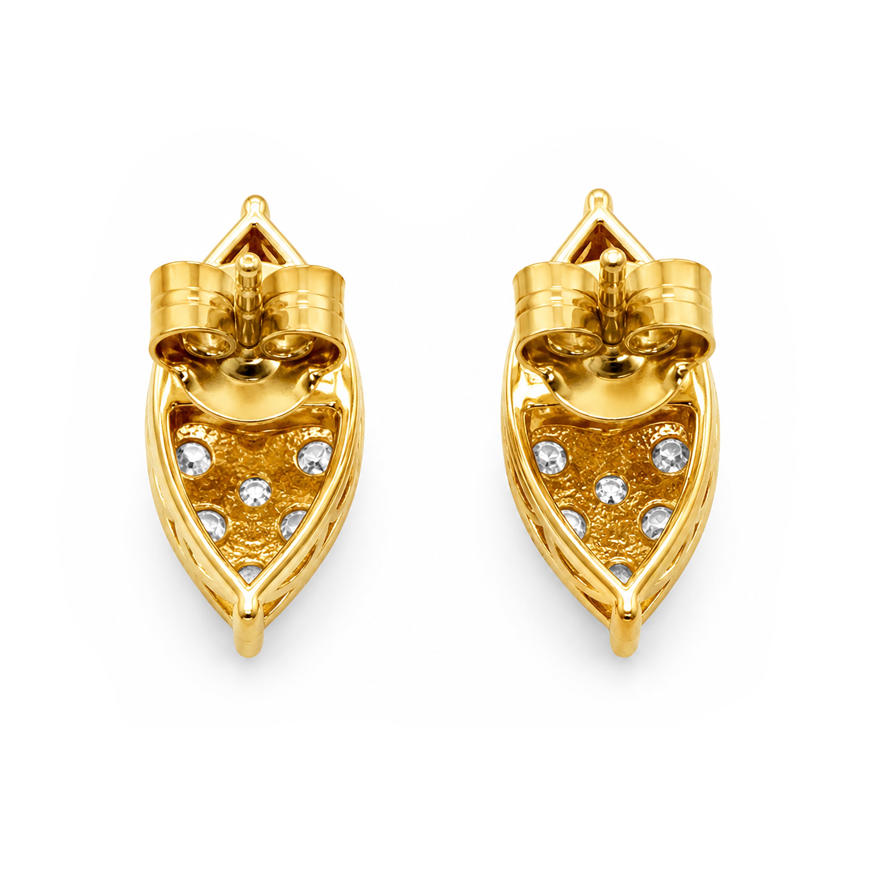 Venturant Lab Grown Diamond (F/VS+) 1.00 carat Round cut Sterling Silver Stud Earrings - Sterling Silver | Gold over Silver