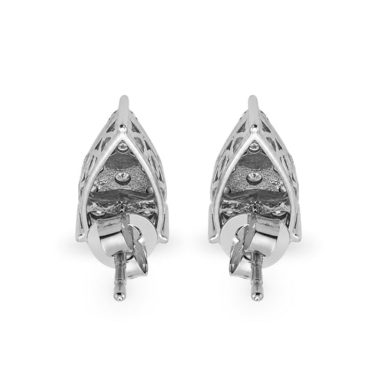 Venturant Lab Grown Diamond (F/VS+) 1.00 carat Round cut Sterling Silver Stud Earrings - Sterling Silver | Gold over Silver