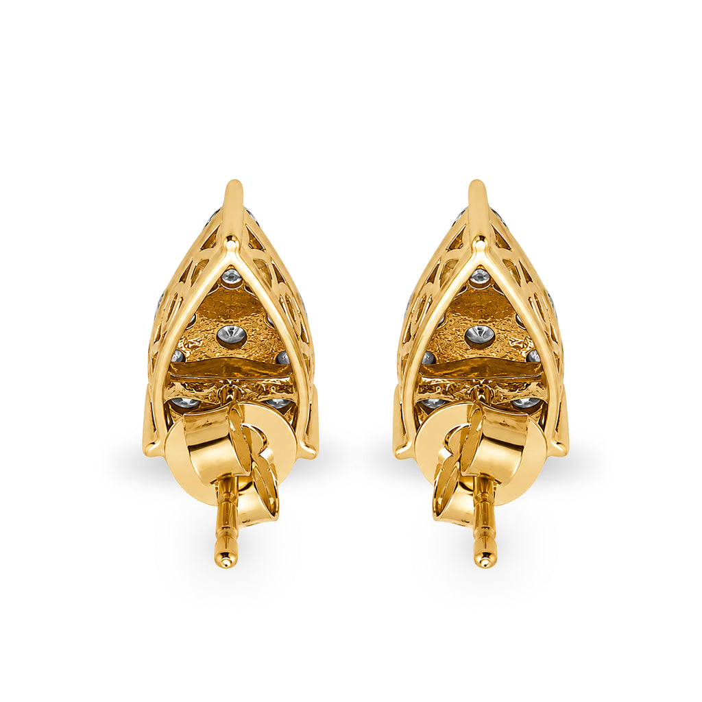 Venturant Lab Grown Diamond (F/VS+) 1.00 carat Round cut Sterling Silver Stud Earrings - Sterling Silver | Gold over Silver