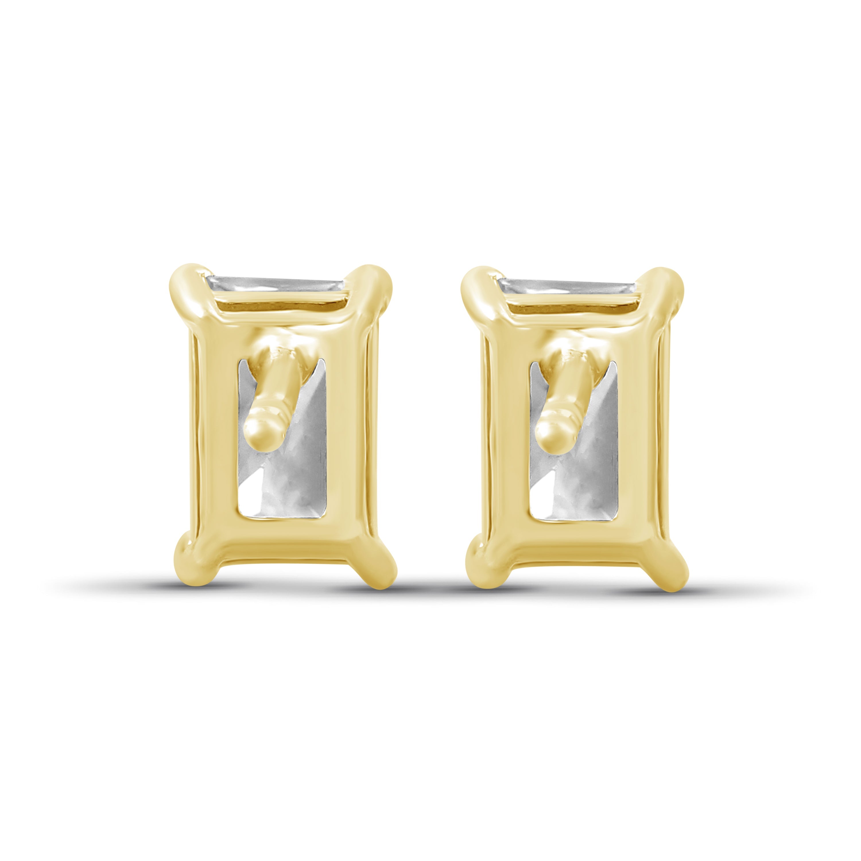 Venturant 1.00 - 3.00 Carat T.W. Emerald-cut Lab Grown Diamond (F/VS+) Stud Earrings with Double Notch Post & Pushback