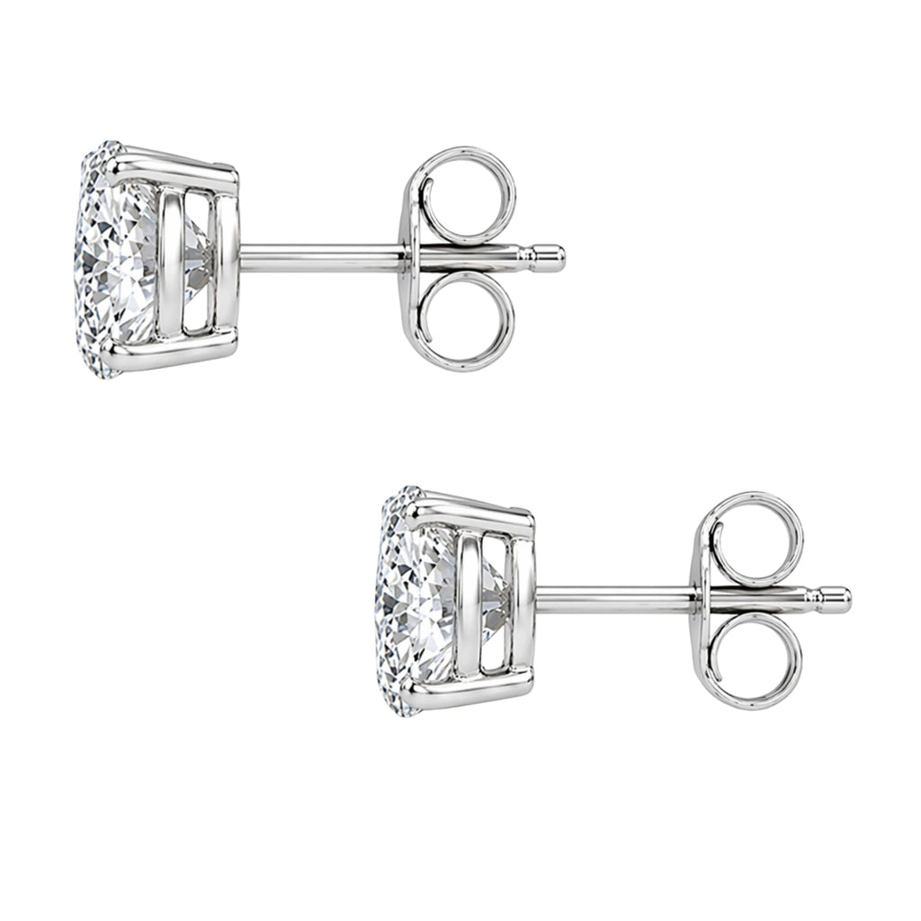 Venturant Lab Grown Diamond (F/VS+) 0.75 carat Round cut Sterling Silver Stud Earrings