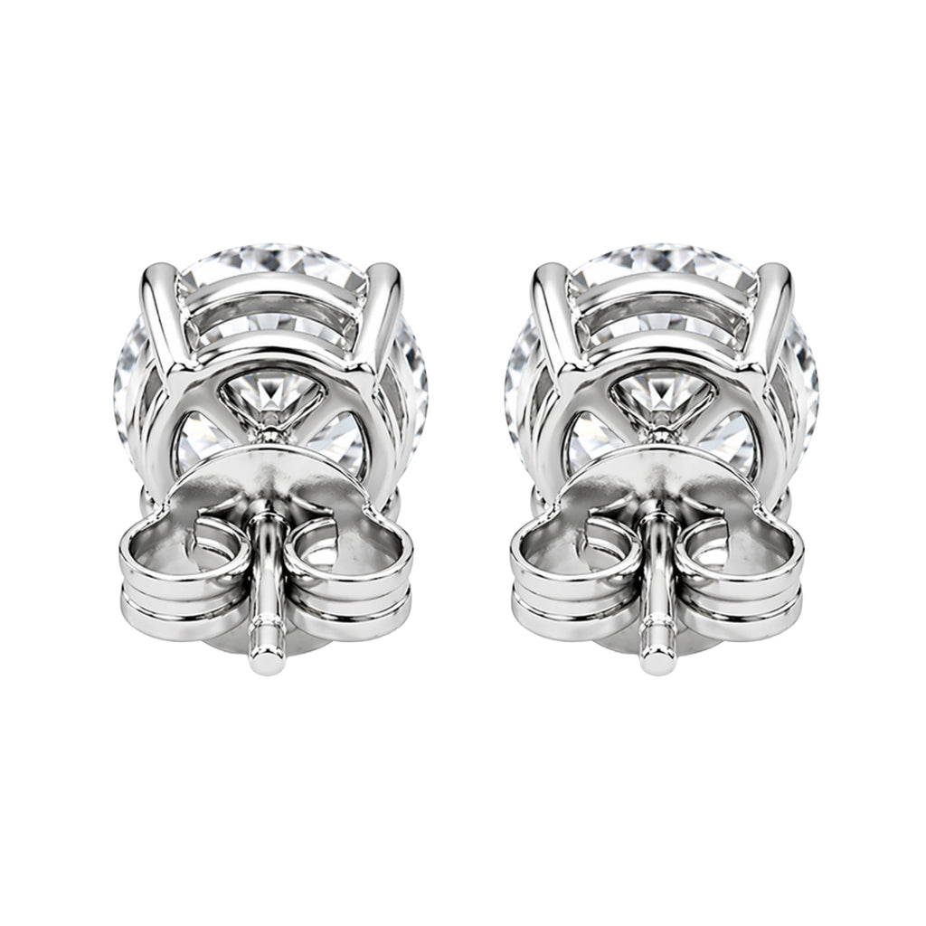 Venturant Lab Grown Diamond (F/VS+) 2.00 carat Round cut Sterling Silver Stud Earrings