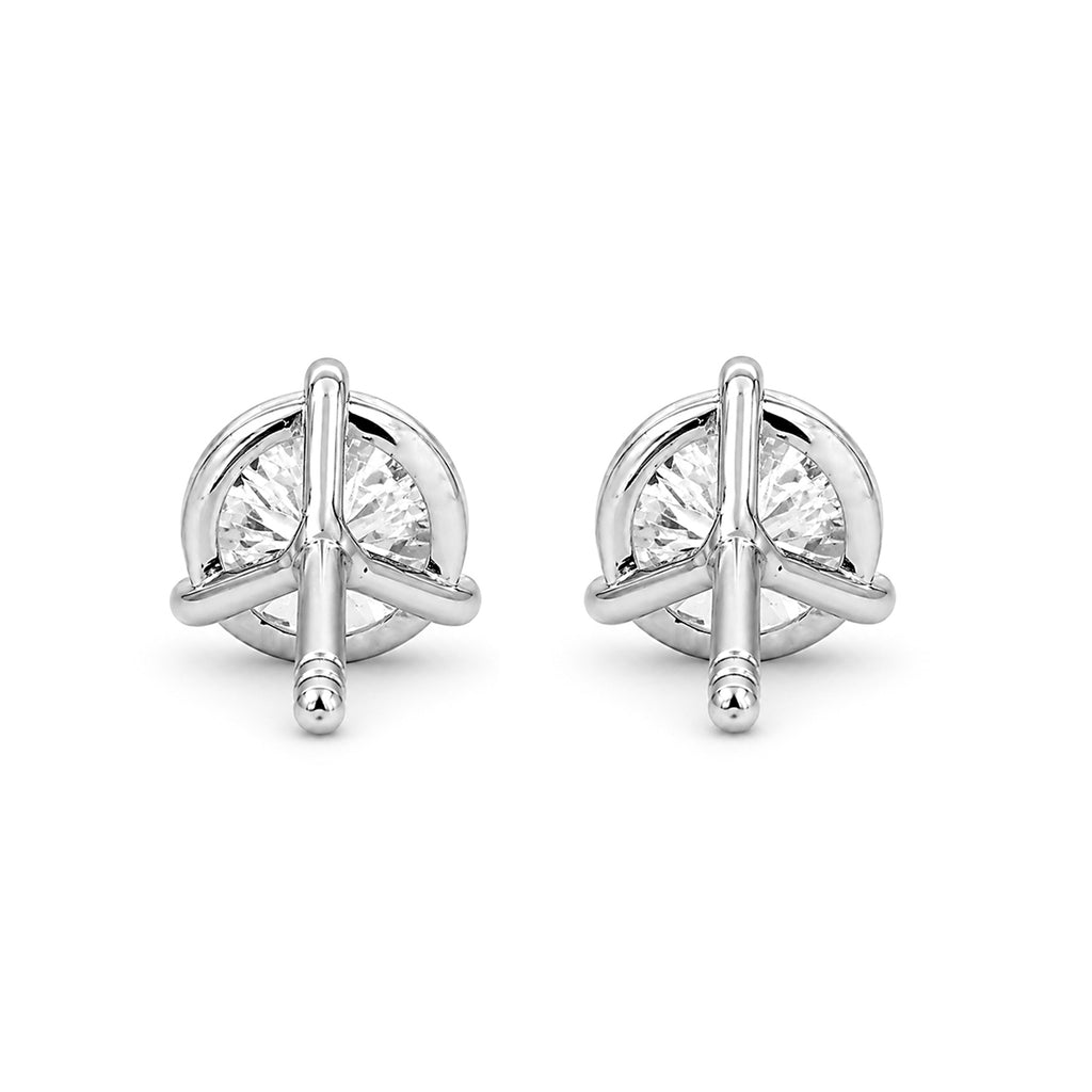 Venturant Lab-Grown Diamond Earrings for Women | Sterling Silver | Emerald Cut | Prong, Push Back | F Color, VS+ Clarity | 1.00 Total Carat Weight | Anniversary, Wedding, Birthday Gift