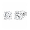 Venturant Lab Grown Diamond (F/VS+) 2.00 carat Round cut Sterling Silver Stud Earrings - Sterling Silver