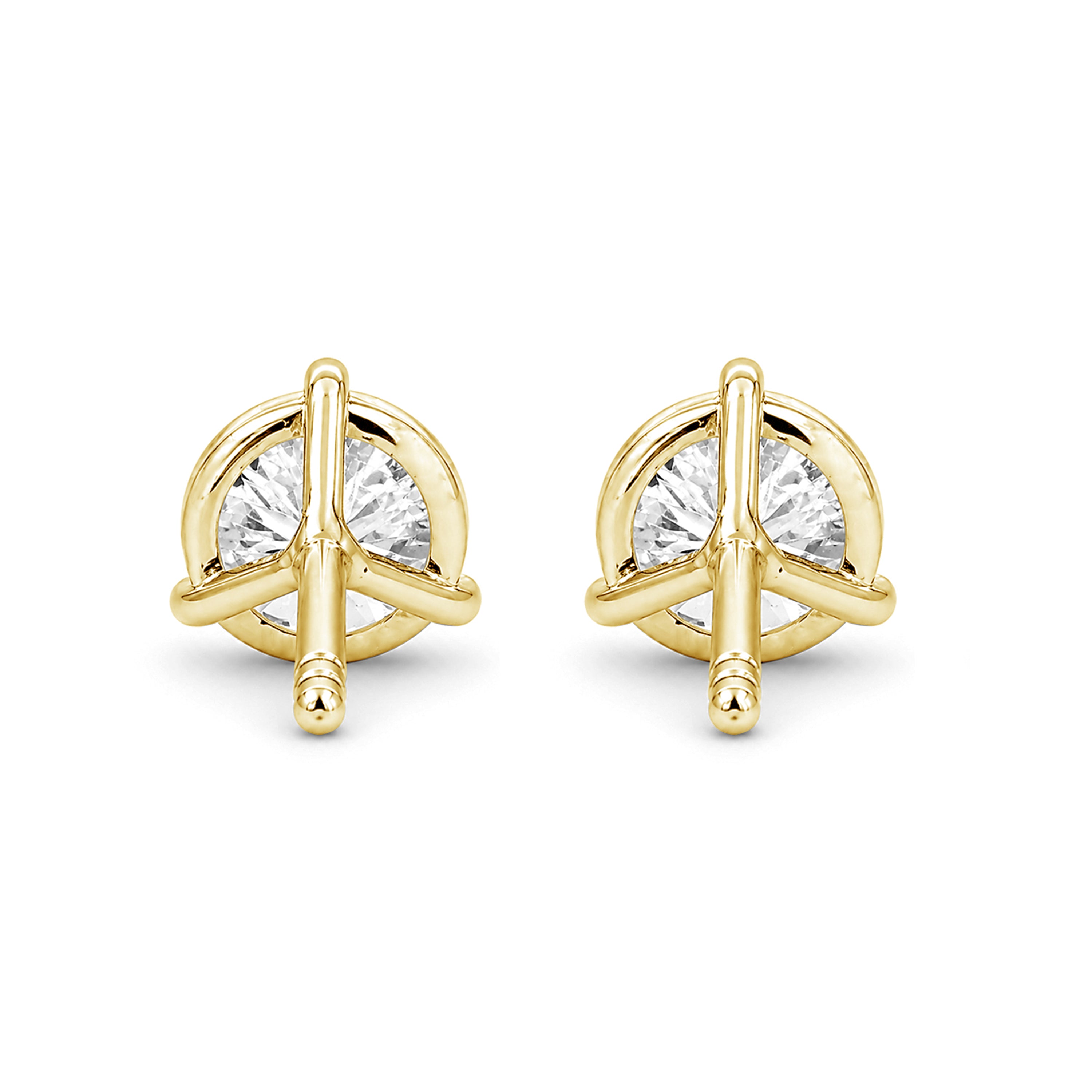 Venturant Lab-Grown Diamond Earrings for Women | Gold over Silver | Emerald Cut | Prong, Push Back | F Color, VS+ Clarity | 2.00 Total Carat Weight | Anniversary, Wedding, Birthday Gift