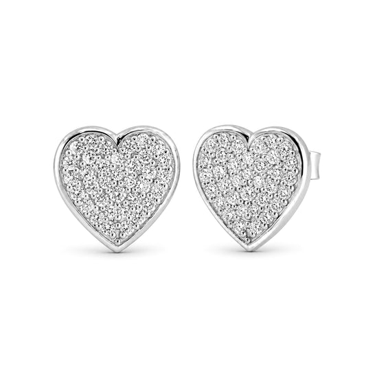 2.00 Carat T.W. Lab Grown Diamond Sterling Silver Earrings