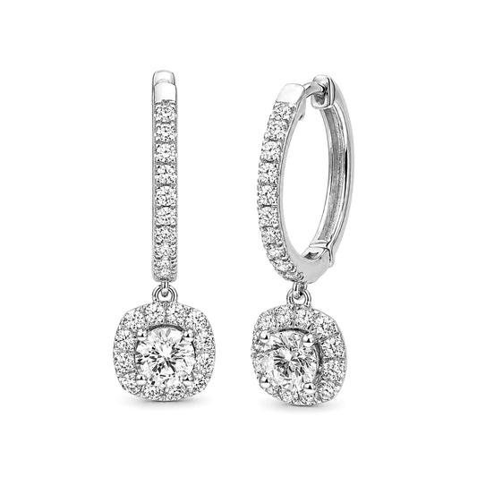 2.00 Carat T.W. Lab Grown Diamond Sterling Silver Earrings