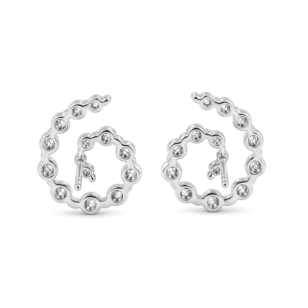 Venturant Lab Grown Diamond (F/VS+) 1.50 carat Round cut Sterling Silver Stud Earrings - Sterling Silver | Gold over Silver