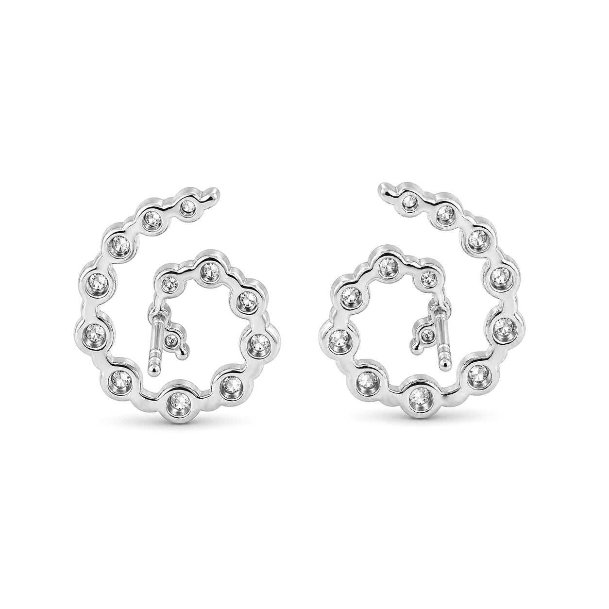 Venturant Lab Grown Diamond (F/VS+) 1.50 carat Round cut Sterling Silver Stud Earrings - Sterling Silver | Gold over Silver
