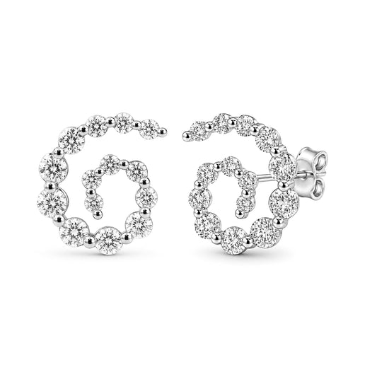 Venturant Lab Grown Diamond (F/VS+) 1.50 carat Round cut Sterling Silver Stud Earrings - Sterling Silver | Gold over Silver