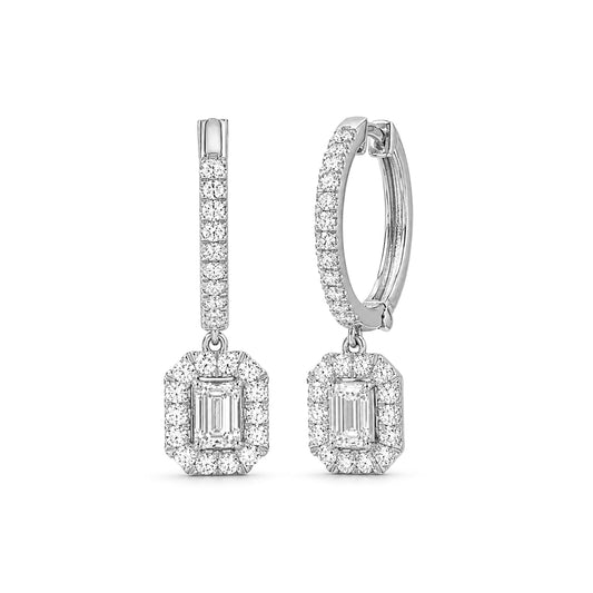 3.00 Carat T.W. Lab Grown Diamond Sterling Silver Earrings