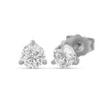 Venturant Lab Grown Diamond (F/VS+) 3/8 carat Round cut Sterling Silver Stud Earrings - Sterling Silver | Gold over Silver