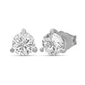 Venturant Lab Grown Diamond (F/VS+) 1.00 carat Round cut Sterling Silver Stud Earrings - Sterling Silver | Gold over Silver