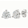 Venturant Lab Grown Diamond (F/VS+) 2.00 carat Round cut Sterling Silver Stud Earrings - Sterling Silver
