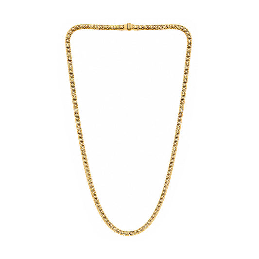 Venturant Lab Grown Diamond (F/VS+) 20.00 carat Round cut Sterling Silver Tennis Necklace - Sterling Silver | Gold over Silver