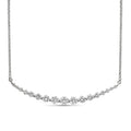 Venturant Lab Grown Diamond (F/VS+) 2.00 carat Round cut Sterling Silver Smile Necklace - Sterling Silver | Gold over Silver