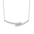 Venturant Lab Grown Diamond (F/VS+) 1.00 carat Round cut Sterling Silver Smile Necklace - Sterling Silver | Gold over Silver
