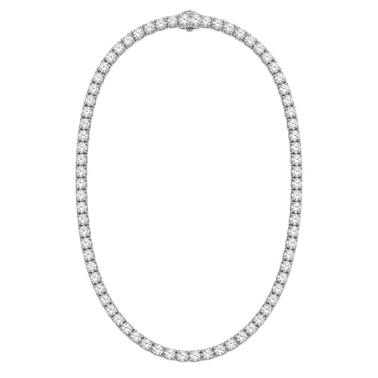 5.00-20.00 Carat T.W. Round-cut Lab Grown Diamond (F/VS) 14K Gold Tennis Necklace - Assorted Colors & Carat