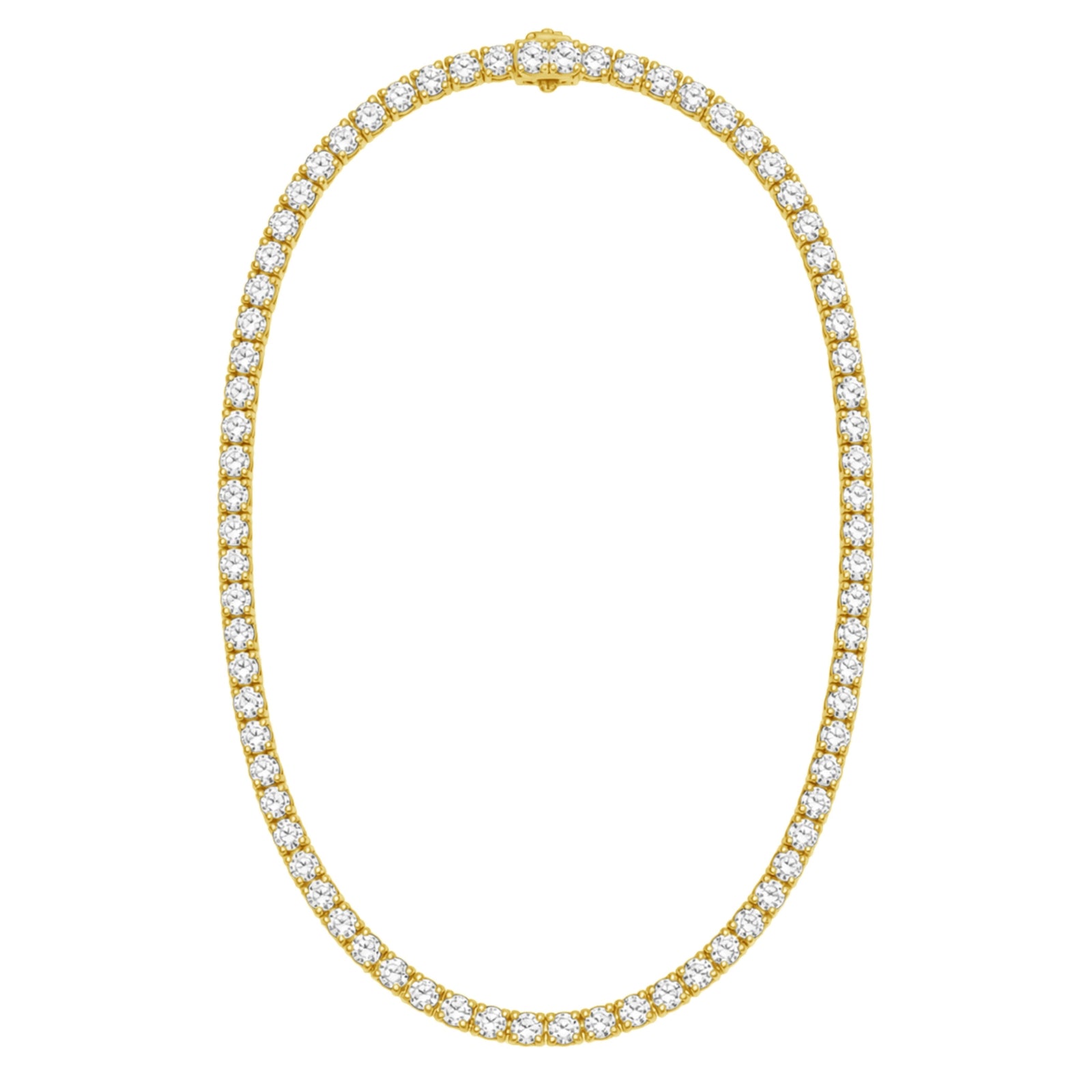 Venturant 5.00-20.00 Carat T.W. Round-cut Lab Grown Diamond (F/VS) 14K Gold Tennis Necklace - Assorted Colors & Carat